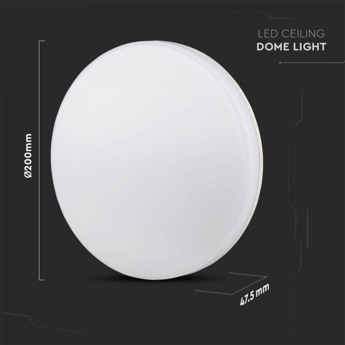 15W(1850Lm) LED Panel surface plaster round, V-TAC SAMSUNG, IP44, warranty 3 years, warm white light 3000K, complete with power supply unit
