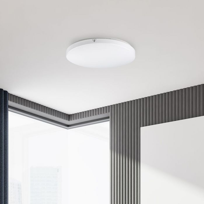 15W(1850Lm) LED Panel surface plaster round, V-TAC SAMSUNG, IP44, warranty 3 years, warm white light 3000K, complete with power supply unit