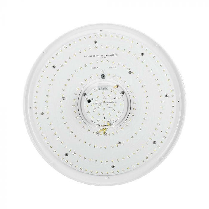 SUPERACTION_60W(6000Lm) LED V-TAC design rund kupolarmatur med fjärrkontroll, IP20, vit, stjärnformad, dimbar, 3/1