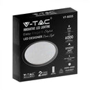 60W(6000Lm)  LED V-TAC dizaina apaļš kupola gaismeklis ar tālvadības pulti, IP20, balts, zvaigžņots, dimmējams, 3/1