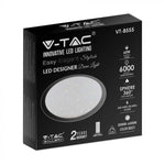 SUPERACTION_60W(6000Lm) LED V-TAC design rund kupolarmatur med fjärrkontroll, IP20, vit, stjärnformad, dimbar, 3/1