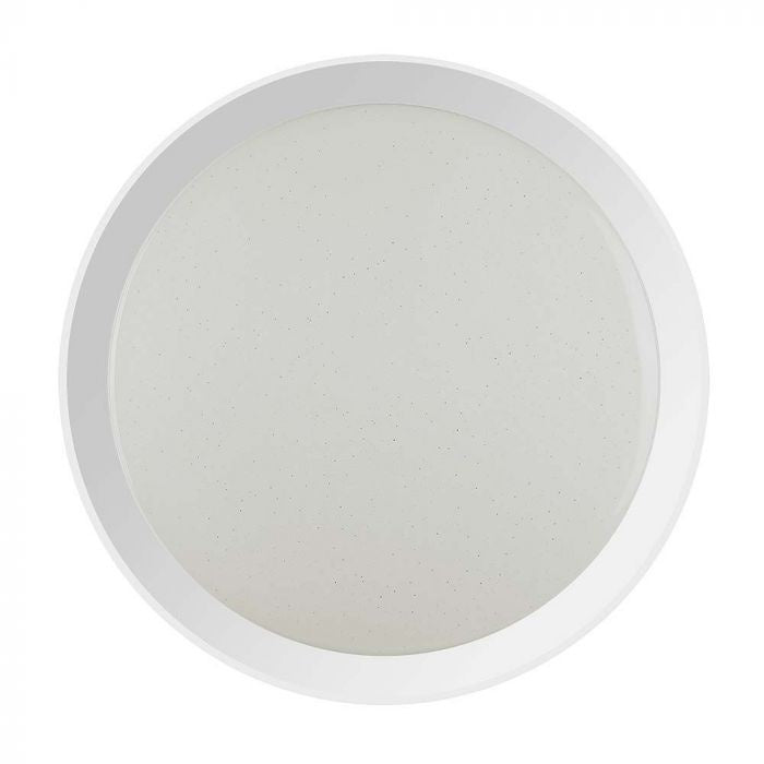 SUPERACTION_60W(6000Lm) LED V-TAC design rund kupolarmatur med fjärrkontroll, IP20, vit, stjärnformad, dimbar, 3/1