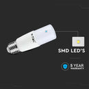 E27 7.5W(660Lm) LED Spuldze V-TAC SAMSUNG, T37, IP20, auksti balta gaisma 6500K