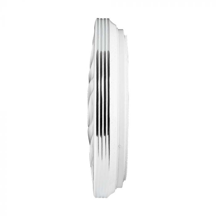 40W(4000Lm) LED V-TAC design rund kupolarmatur med fjärrkontroll, IP20, vit, dimbar, 3/1