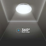 40W(4000Lm) LED V-TAC design rund kupolarmatur med fjärrkontroll, IP20, vit, dimbar, 3/1