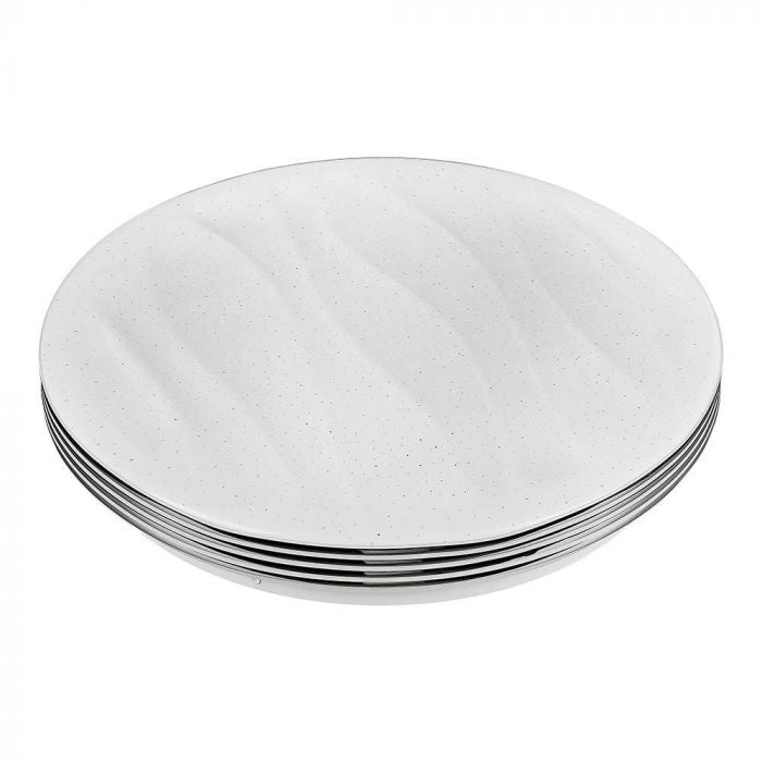 60W(6000Lm) LED V-TAC dizaina apaļš kupola gaismeklis ar tālvadības pulti, IP20, balts, dimmējams, 3/1