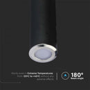 1W(37Lm) 12V LED-trädgårdsarmatur, IP67, V-TAC, silver, varmvitt ljus 3000K