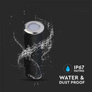 1W(37Lm) 12V LED-trädgårdsarmatur, IP67, V-TAC, silver, varmvitt ljus 3000K