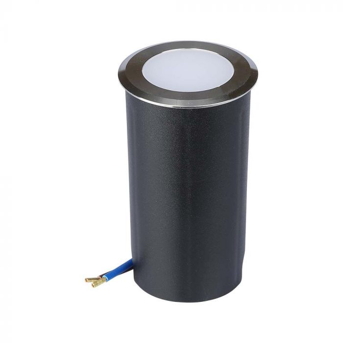 1W(51Lm) 12V LED dārza gaismeklis, IP67, V-TAC, sudraba, auksti balta gaisma 6400K