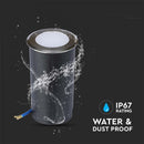 Садовый светодиодный светильник 1W(51Lm) 12V, IP67, V-TAC, серебристый, холодный белый 6400K