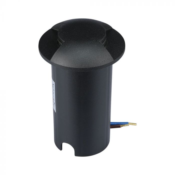 1W(50Lm) 12V LED-trädgårdsarmatur, IP67, V-TAC, svart, varmvitt ljus 3000K