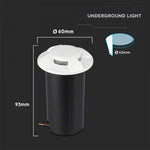 1W(50Lm) 12V LED aialamp, IP67, V-TAC, valge, soe valge valgus 3000K