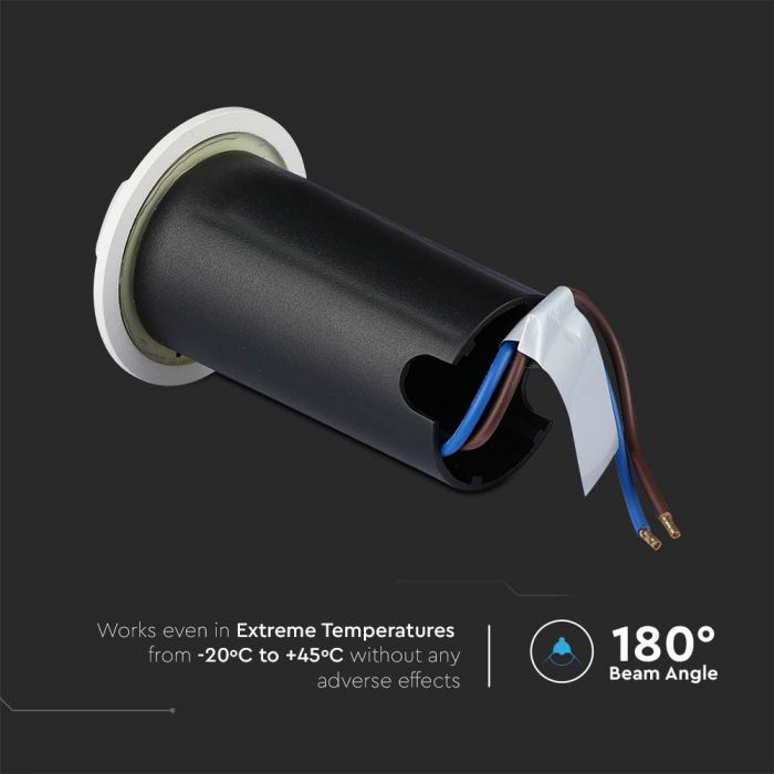 1W(50Lm) 12V LED aialamp, IP67, V-TAC, valge, soe valge valgus 3000K