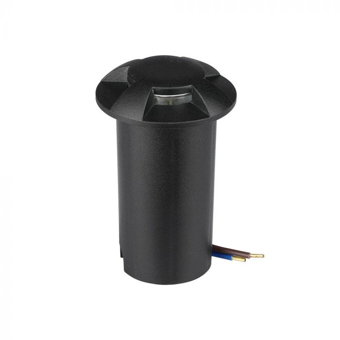 1W(50Lm) 12V LED garden light, IP67, V-TAC, black, cold white light 6400K