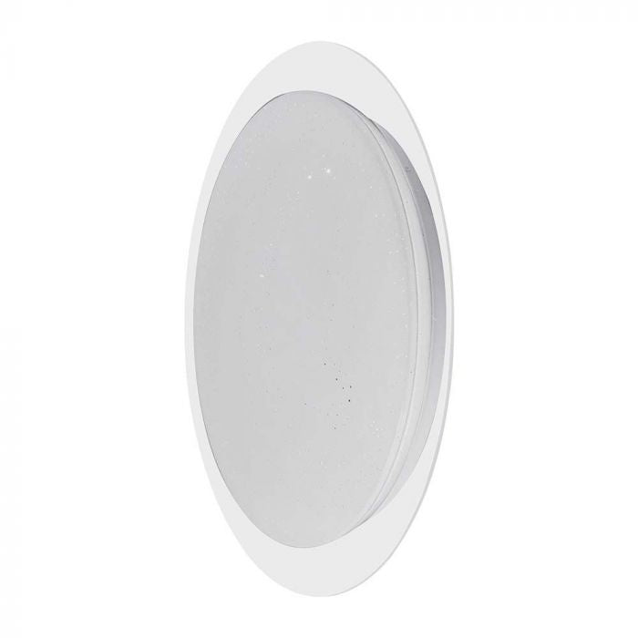 40W(4000Lm) LED V-TAC design rund kupolarmatur med fjärrkontroll, IP20, vit, dimbar, 3/1