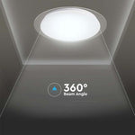 40W(4000Lm) LED V-TAC design rund kupolarmatur med fjärrkontroll, IP20, vit, dimbar, 3/1