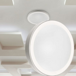 40W(4000Lm) LED V-TAC design rund kupolarmatur med fjärrkontroll, IP20, vit, dimbar, 3/1