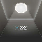 40W(4000Lm) LED V-TAC design rund kupolarmatur med fjärrkontroll, IP20, vit, dimbar, 3/1