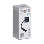 3W(150Lm) LED COB CREE väggarmatur, V-TAC, 3 års garanti, IP20, varmvitt ljus 3000K