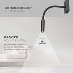 3W(150Lm) LED COB CREE väggarmatur, V-TAC, 3 års garanti, IP20, varmvitt ljus 3000K