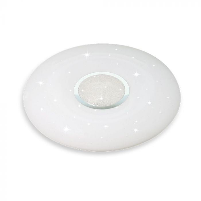 60W(6000Lm) LED V-TAC design rund kupolarmatur med fjärrkontroll, IP20, vit, dimbar, 3/1