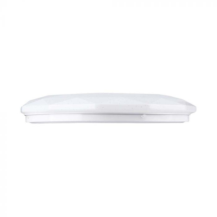 60W(6000Lm) LED V-TAC design rund kupolarmatur med fjärrkontroll, IP20, vit, dimbar, 3/1
