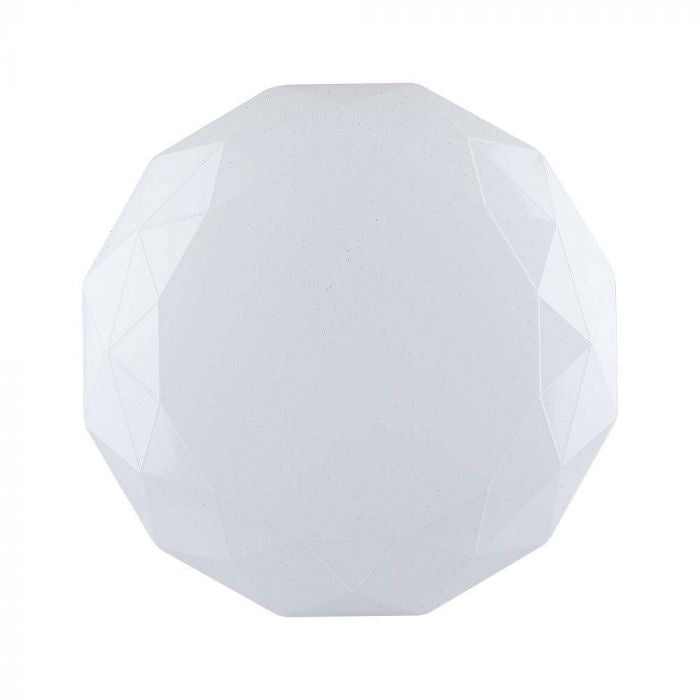 60W(6000Lm) LED V-TAC design rund kupolarmatur med fjärrkontroll, IP20, vit, dimbar, 3/1