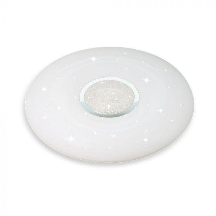 40W(4000Lm)  LED V-TAC dizaina apaļš kupola gaismeklis ar tālvadības pulti, IP20, balts, dimmējams, 3/1