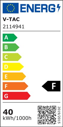 40W(4000Lm) LED V-TAC design rund kupolarmatur med fjärrkontroll, IP20, vit, dimbar, 3/1