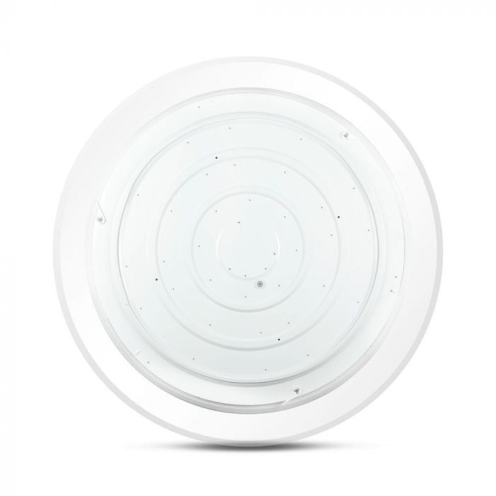 72W(7200Lm) LED V-TAC design rund kupolarmatur med fjärrkontroll, IP20, vit, dimbar, 3/1, 670x80mm