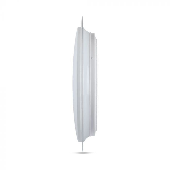 72W(7200Lm) LED V-TAC design rund kupolarmatur med fjärrkontroll, IP20, vit, dimbar, 3/1, 670x80mm