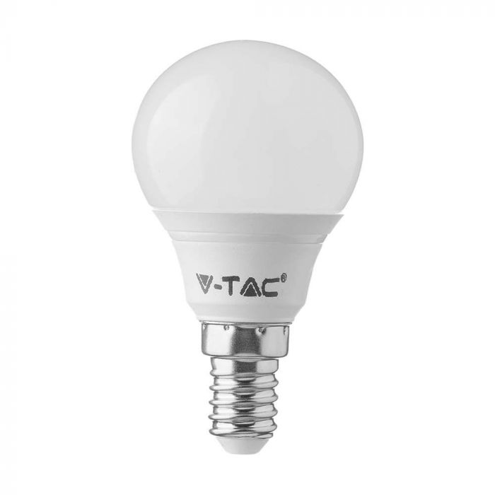 E14 4,5W (470Lm) LED-lampa, V-TAC SAMSUNG, IP20, 5 års garanti, P45, varmvitt ljus 3000K