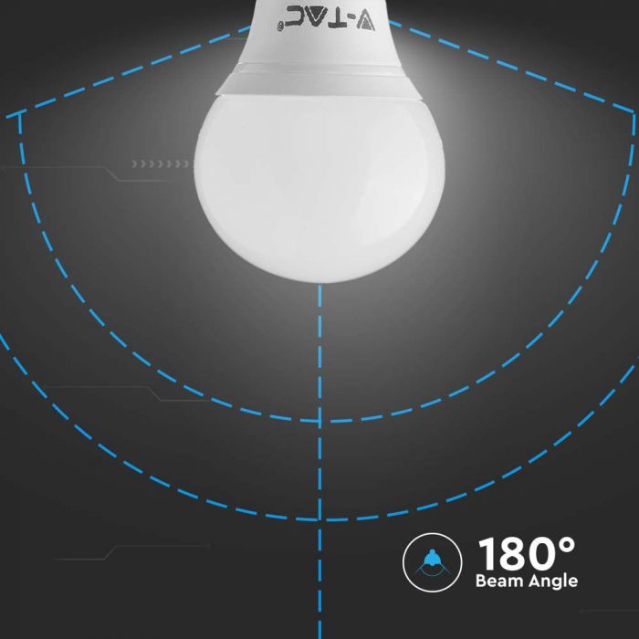 Светодиодная лампа E14 4.5W(470Lm), V-TAC SAMSUNG, IP20, гарантия 5 лет, P45, теплый белый свет 3000K
