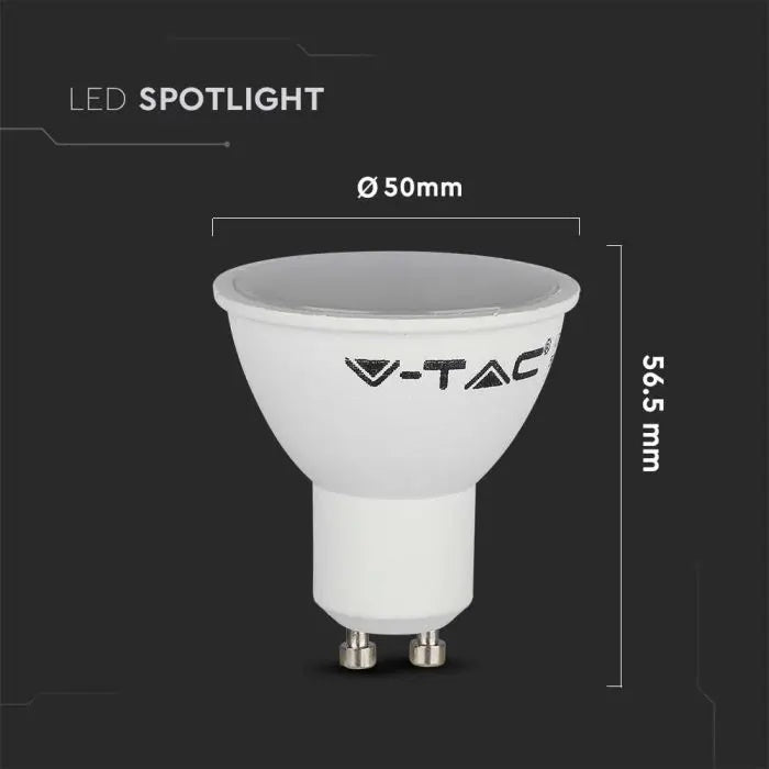 GU10 4,5W (400Lm) LED-lampa, V-TAC, IP20, neutralvit 4000K