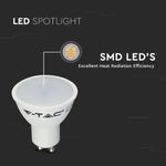 GU10 4,5W (400Lm) LED-lampa, V-TAC, IP20, neutralvit 4000K