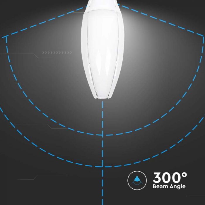 E40 60W(6500Lm) Светодиодная лампа OLIVE, V-TAC SAMSUNG CHIP, гарантия 5 лет, нейтральный белый 4000K