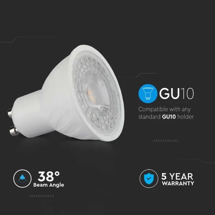 GU10 6W(445Lm) LED Spuldze, V-TAC SAMSUNG, IP20, silti balta gaisma 3000K