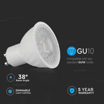 GU10 6W(445Lm) LED Spuldze, V-TAC SAMSUNG, IP20, dimmējama, silti balta gaisma 3000K
