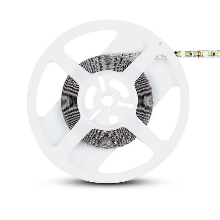 Cena par 1m_8W/m(800Lm/m) 0.66A/m 120 LED Lente, V-TAC, ūdensnedroša IP20, 12V, auksti balta gaisma 6500K