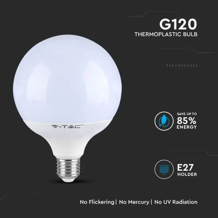 E27 22W(2600Lm) LED Spuldze V-TAC SAMSUNG, G120, IP20, silti balta gaisma 3000K
