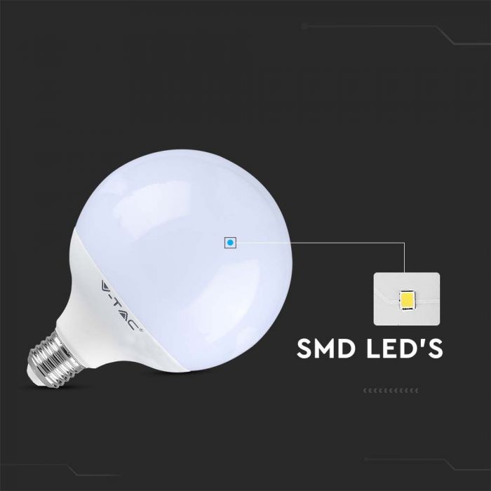 E27 22W(2600Lm) LED Spuldze, V-TAC SAMSUNG, IP20, G120, neitrāli balta gaisma 4000K