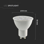 GU10 6W(445Lm) LED Bulb, V-TAC SAMSUNG, IP20, warm white light 3000K