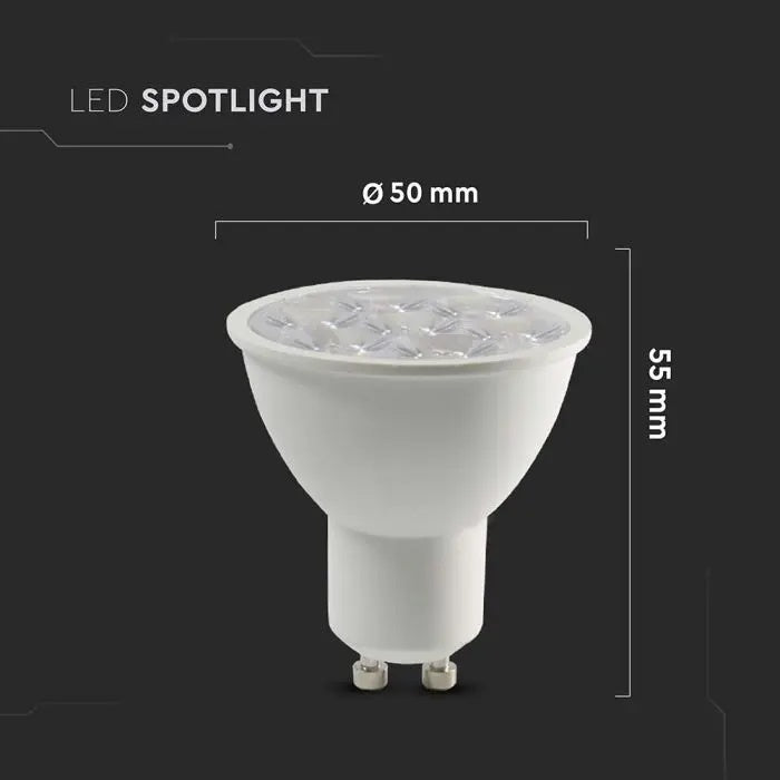 GU10 6W(445Lm) LED Bulb, V-TAC SAMSUNG, IP20, warm white light 3000K