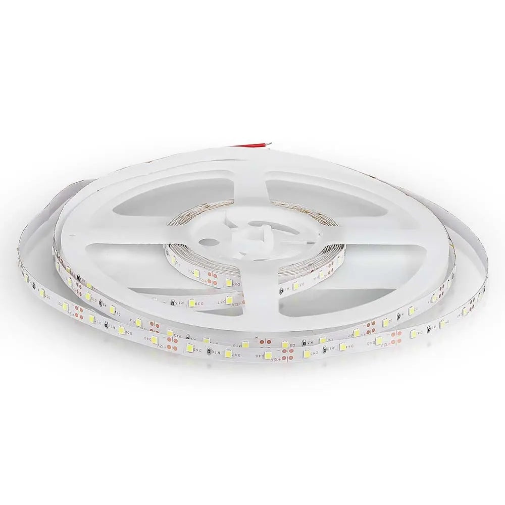 Cena par 1m_4.2W/m (420Lm/m) 0.35A/m LED lente, V-TAC, ūdensnedroša IP20, 12V, auksti balra gaisma 6500K
