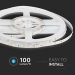 Cena par 1m_3.2W/m(420Lm/m) 0.35A/m 60 LED Lente, V-TAC, ūdensnedroša IP20, 12V, zila