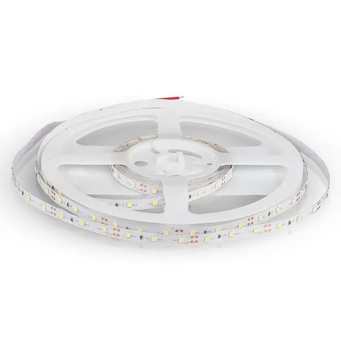 Cena par 1m_3.2W/m(420Lm/m) 0.35A/m 60 LED Lente, V-TAC, ūdensnedroša IP20, 12V, sarkana