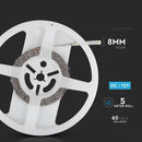 Cena par 1m_4.2W/m(420Lm/m) 0.35A/m  LED Lente, V-TAC, ūdensnedroša IP20, 12V, silti balta gaisma 3000K