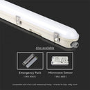 36W(4320Lm) V-TAC SAMSUNG Линейный светильник, IP65, IK07, 120см, цвет молочный, без вилки (подключение кабеля), нейтральный белый свет 4000K