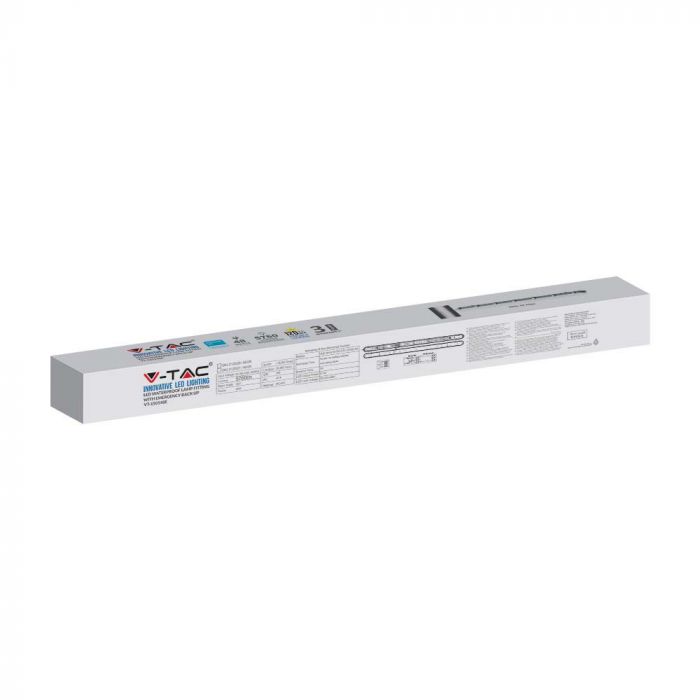 48W(5760Lm) V-TAC SAMSUNG Linear light, IP65, 150cm, with emergency battery, milk color, without plug (cable connection), neutral white light 4000K