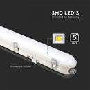 48W(5760Lm) V-TAC SAMSUNG Linear light, IP65, 150cm, with emergency battery, milk color, without plug (cable connection), neutral white light 4000K